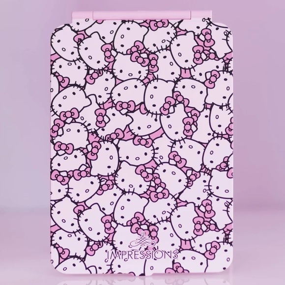 Hello Kitty Accessories - Hello Kitty (White/Pink) Touch Pad Mini Tri-Tone LED Makeup Mirror